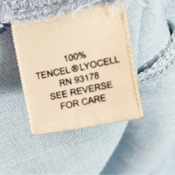 Philosophy Skirt Blue Chambray Sz Med Pull-On Angled A-Line Seamed Rock-A-Billy - Picture 12 of 16
